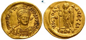 Anastasius I AD 491-518. Struck AD 507-518. Constantinople. 10th officina. Solidus AV