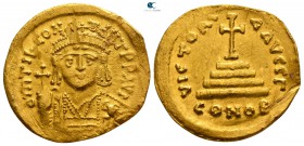 Tiberius II Constantine AD 578-582. Struck AD 579-582. Constantinople. 3rd officina. Solidus AV
