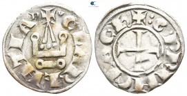 Guillaume II de Villehardouin AD 1246-1278. Principality of Achaea. Denier AR