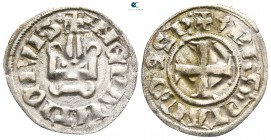 Philippe I of Taranto AD 1294-1332. Lepanto. Denier AR