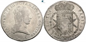 Italy. Firenze. Ferdinando III Habsburg Lorraine AD 1790-1824. Francescone AR 1798