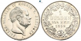 Germany. Hohenzollern under Prussia. Friedrich Wilhelm IV AD 1849-1861. 1 Gulden AR 1852 A