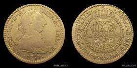 Mexico. Carlos III. 2 Escudos 1787 FM. KM130a
