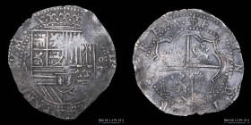 Potosi. Felipe II. 8 reales 1586-89 A. Macuquina. CJ 1.11.3