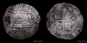 Potosi. Felipe II. 8 Reales 1589-92 B. Macuquina. CJ 1.12