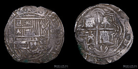 Potosi. Felipe II. 8 Reales 1595-1600 B. Macuquina. CJ 1.14.2