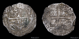 Potosi. Felipe III. 8 Reales 1602-13 R. Macuquina CJ 7.2.2