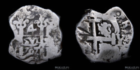 Potosi. Felipe V. 4 Reales 1707 Y. Macuquina. CJ 34.7