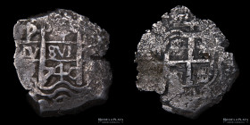 Potosi. Felipe V. 4 Reales 1740 M. Macuquina. CJ 44.13.1