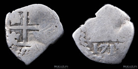 Potosi. Felipe V. 1/2 Real 1711. Macuquina. CJ 37.11