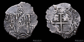 Potosi. Carlos II. 4 Reales 1684/97 VR. Macuquina. CJ 29.18