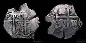 Potosi. Carlos II. 4 Reales 1699 F. Macuquina. CJ 29.33