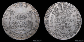 Potosi. Carlos III. 4 Reales 1769 JR Columnaria. CJ 59.3.3