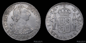 Potosi. Carlos III. 2 Reales 1778 PR. CJ 65.7.2