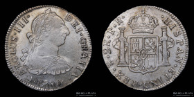 Potosi. Carlos III. 2 Reales 1780 PR. CJ 65.9.3