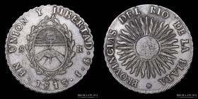 Provincias Unidas. 8 Reales 1813 J. CJ 4.1.21
