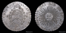 Provincias Unidas. 8 Reales 1815 F. CJ 5.1.19