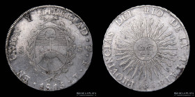 Provincias Unidas. 8 Soles 1815 FL. CJ 6.1.2