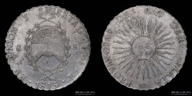 Provincias Unidas. 8 Soles 1815 FL. CJ 6.1.17