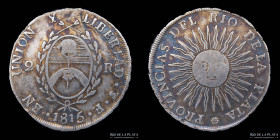 Provincias Unidas. 2 Reales 1815 F. CJ 11.1.1