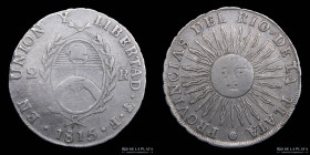 Provincias Unidas. 2 Reales 1815 F. CJ 11.1.2