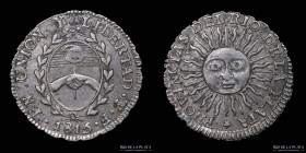 Provincias Unidas. 1/2 Real 1815 F. CJ 17.1.1