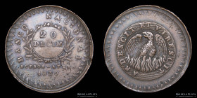 Argentina. Buenos Aires. 20 Decimos 1830. CJ 4.3