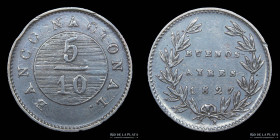 Argentina. Buenos Aires. 5 Decimos 1827 CJ 9