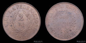 Argentina. Buenos Aires. 2 Reales 1840. CJ 14.1.1