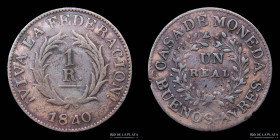 Argentina. Buenos Aires. 1 Real 1840. CJ 16.1.10