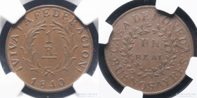 Argentina. Buenos Aires. 1 Real 1840. CJ 16