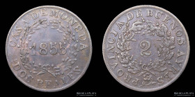 Argentina. Buenos Aires. 2 Reales 1855. CJ 20.1.4
