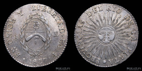 Argentina. La Rioja. 8 Reales 1837 RA P. CJ 38