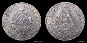 Argentina. La Rioja. 8 Reales 1839 R. CJ 56.2