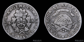 Argentina. La Rioja. 4 Reales 1849 B. CJ 60.1