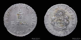 Argentina. La Rioja. 1/2 Real 1854. CJ 68.1.2