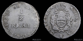 Argentina. La Rioja. 1/2 Real 1854. CJ 72