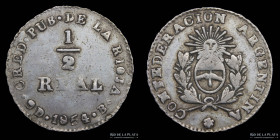 Argentina. La Rioja. 1/2 Real 1854. CJ 73.5