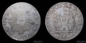 Argentina. Cordoba. 4 Reales 1851. CJ 61.2.1