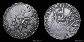 Argentina. Cordoba. 2 Reales 1845. CJ 51.2.1