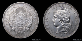 Argentina. 1 Peso 1881. Patacon. CJ 12
