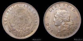Argentina. 2 Centavos 1891. CJ 32
