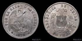 Chile. 1 Peso 1878. KM142.1