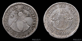 Ecuador. 1 Real 1833 GJ. KM13