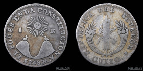Ecuador. 1 Real 1838 MV. KM18