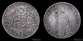 Peru. Estado Nor Peruano. 8 Reales 1837 TM. Lima. KM155