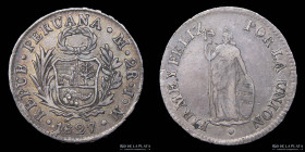 Peru. 2 Reales 1827 JM. KM141.1
