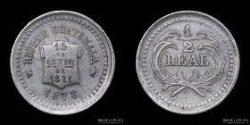 Guatemala. 1/2 Real 1878. KM147a