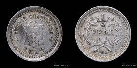 Guatemala. 1/2 Real 1879. KM147a.1