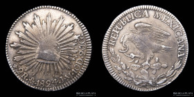 Mexico. 2 Reales 1824 JM. KM373.4